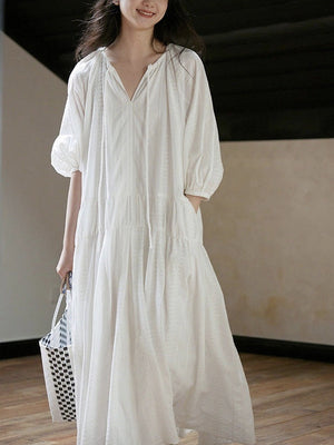 Bianca White Maxi Dress