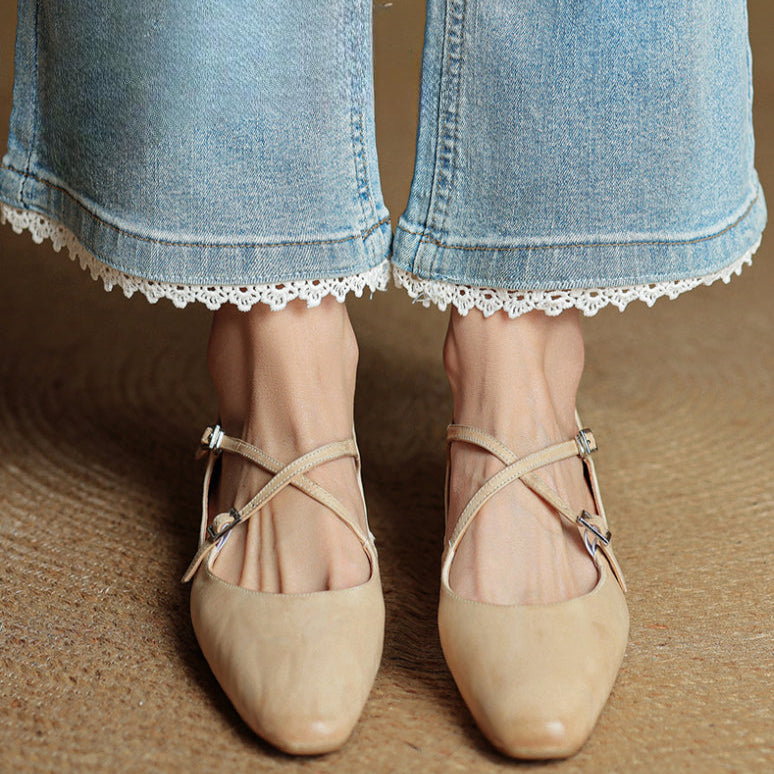 Eclan Genuine Leather Flats