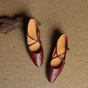 Eclan Genuine Leather Flats
