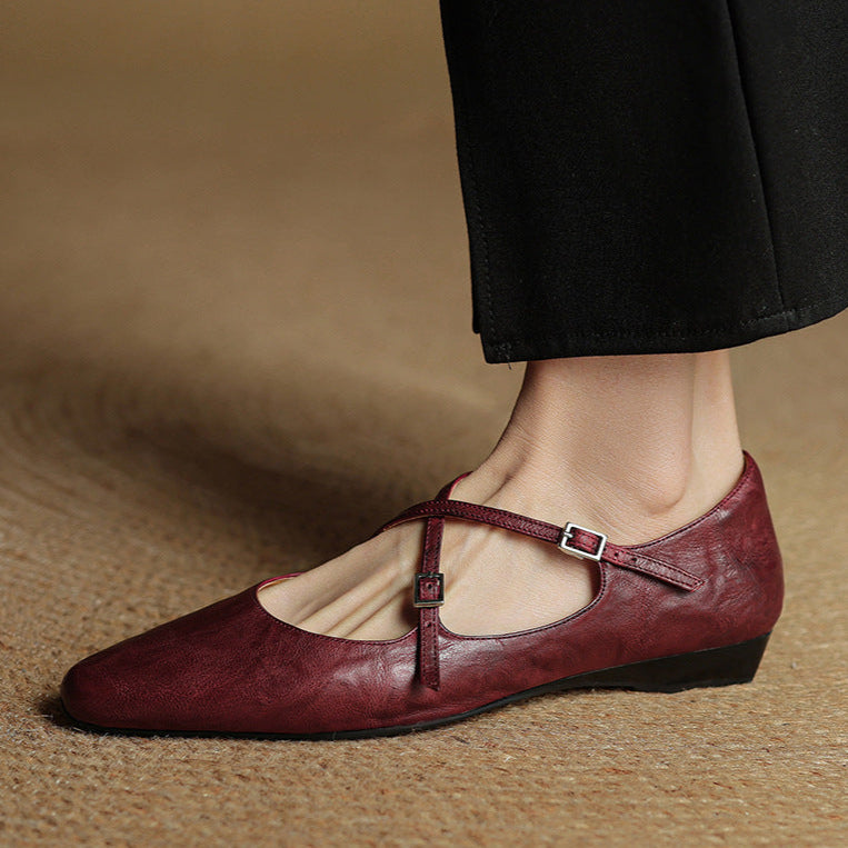 Eclan Genuine Leather Flats