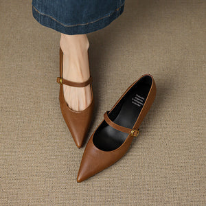 Elaine Genuine Leather Heels