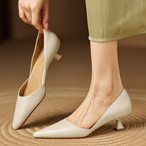 Carlen Genuine Leather Heels