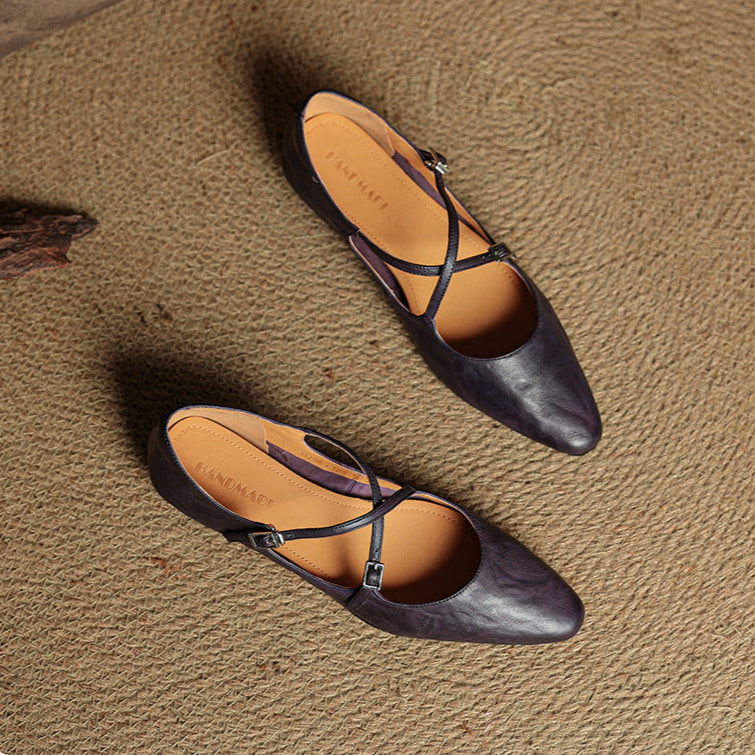 Eclan Genuine Leather Flats