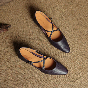 Eclan Genuine Leather Flats