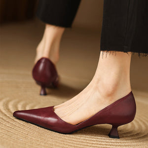 Carlen Genuine Leather Heels