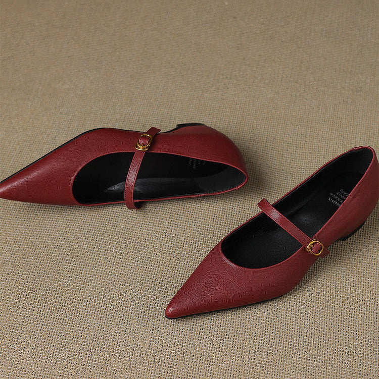 Elaine Genuine Leather Heels