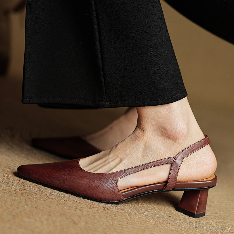 Elle Genuine Leather Heels