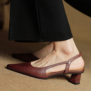 Elle Genuine Leather Heels