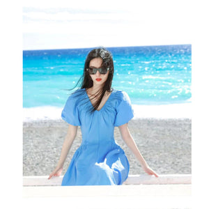 Sylvette Puff Sleeve Midi Dress