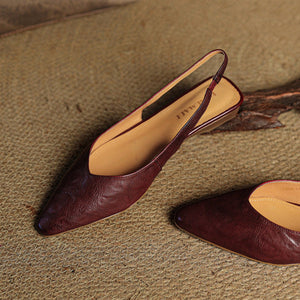 Amelie Genuine Leather Slingbacks
