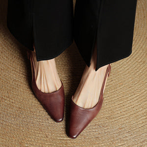 Elle Genuine Leather Heels