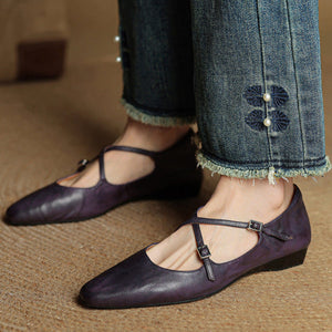 Eclan Genuine Leather Flats