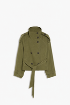 Layla | High-Collar Belted Trench Jacket