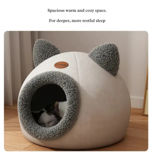 Cozy Cave-Style Cat Bed
