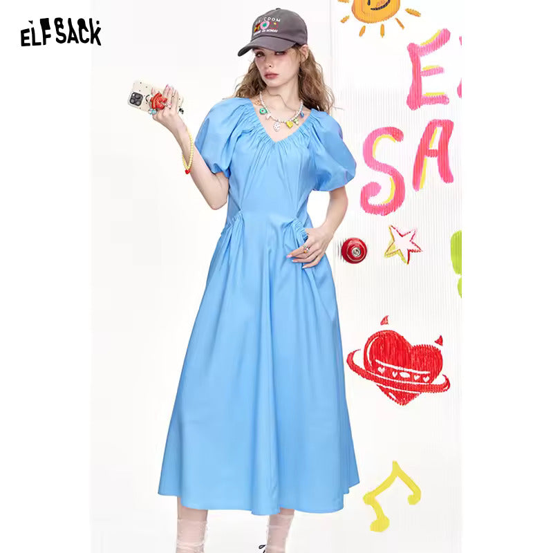 Sylvette Puff Sleeve Midi Dress