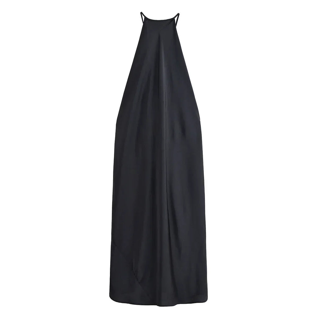 Vivianne | Cross-Back Satin Maxi Dress