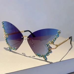Butterfly-Shaped Oversized Sunglasses