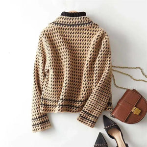 Vionne Houndstooth Knit Jacket