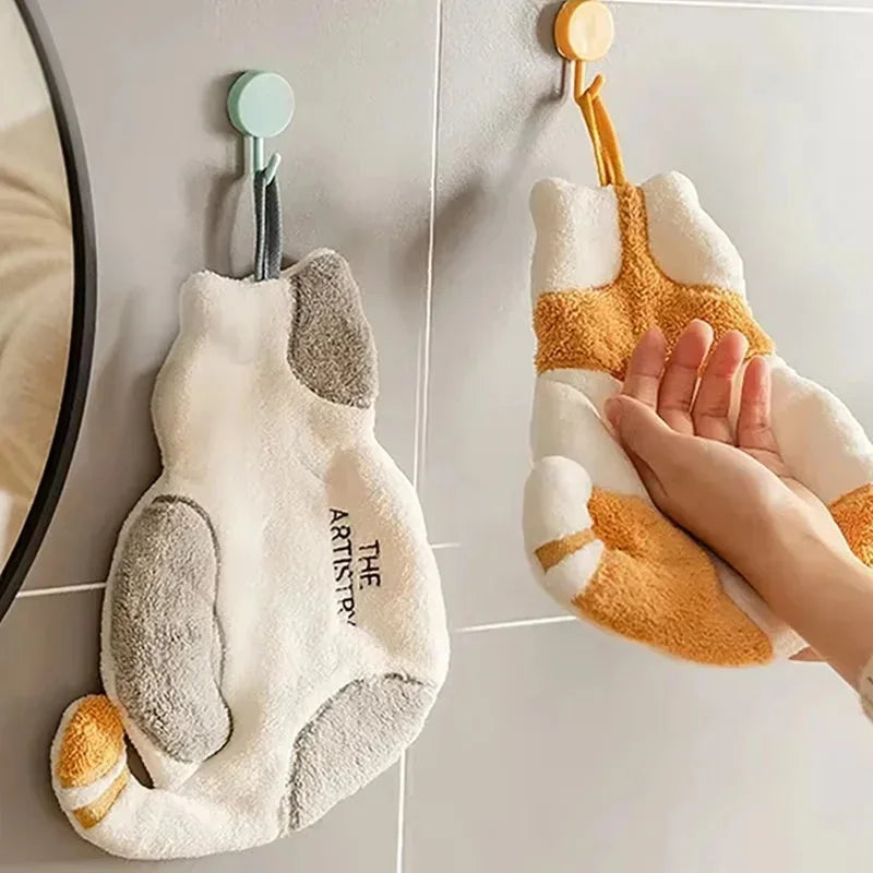 100% Cotton Cat Hand Towels