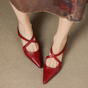 Aluna Genuine Leather Mules