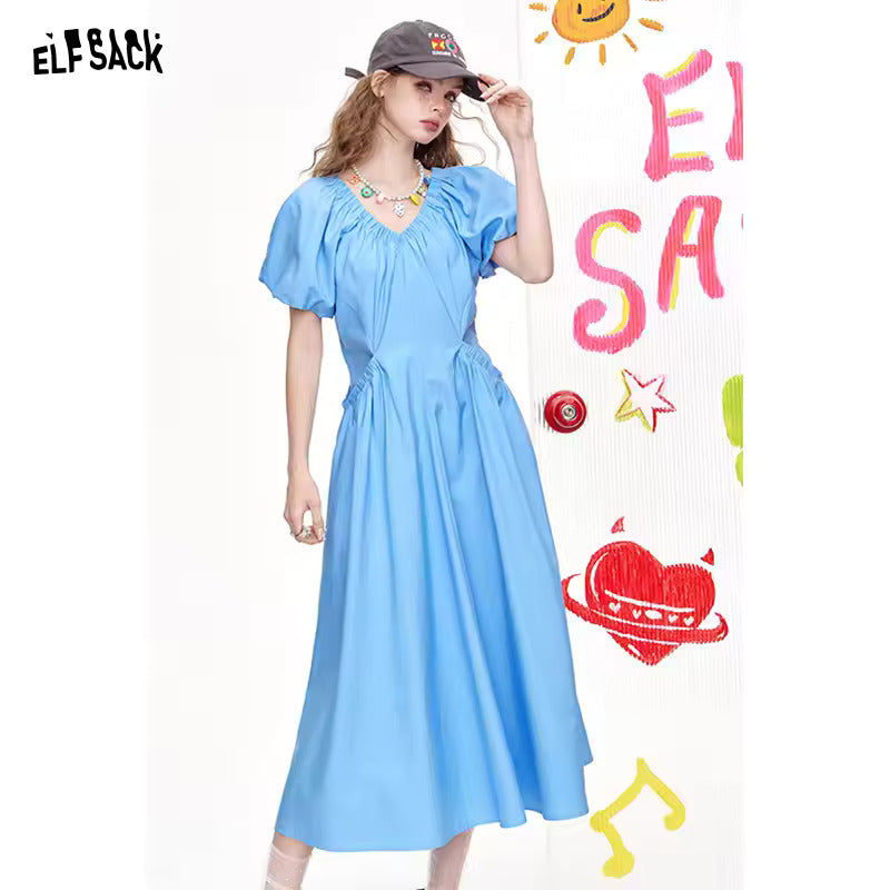 Sylvette Puff Sleeve Midi Dress