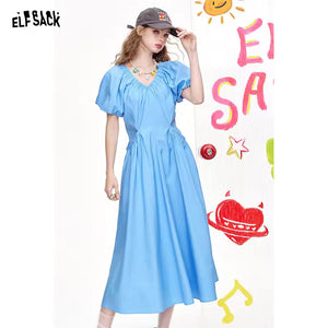 Sylvette Puff Sleeve Midi Dress