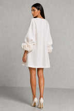 Additional view of Henrietta | Rosette-Cuff Button-Front Mini Dress