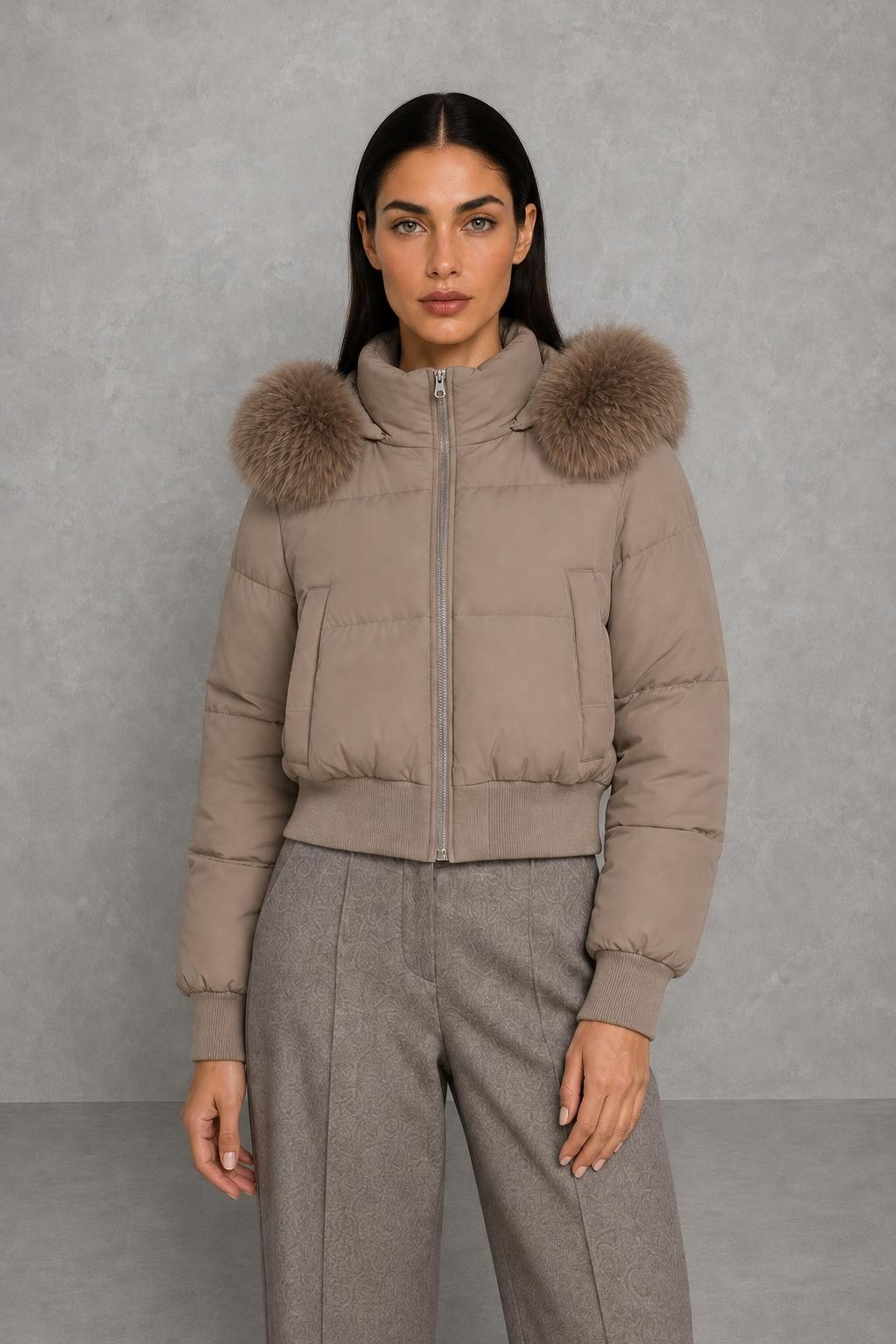 Mia | Plush-Collar Cropped Puffer Jacket — studio_front — Helena [6c822663-d68b-479d-a161-115dd246d13f]