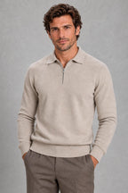 Noah | Polo-Collar Quarter-Zip Jumper — studio_closeup — James [2d0cfedc-b53b-4cf0-bd12-ada8c9a29e1d]