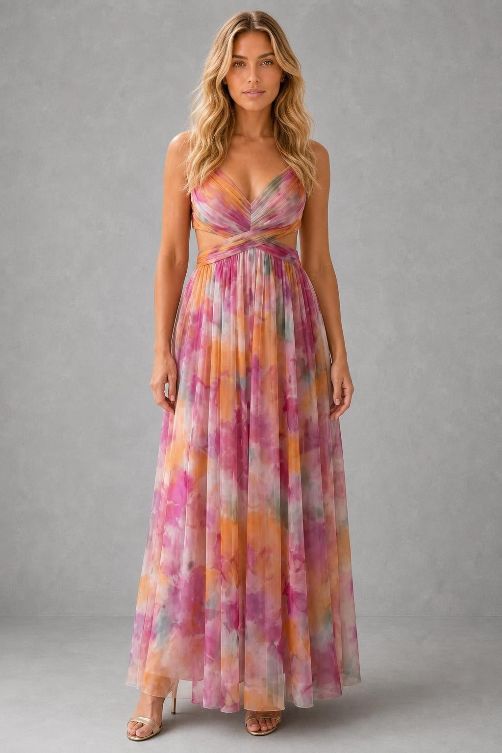 Isel™ Soft Wrap Maxi Dress — studio_front — Sofia [71e8d941-0616-4c94-aeba-f561c7a888c9]