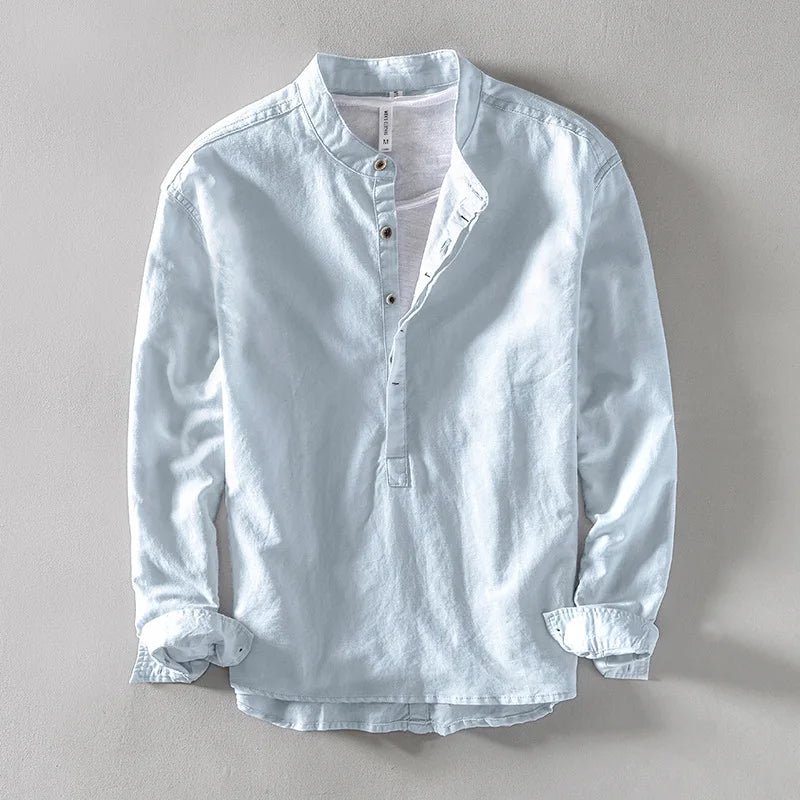 Linen Mandarin Shirt