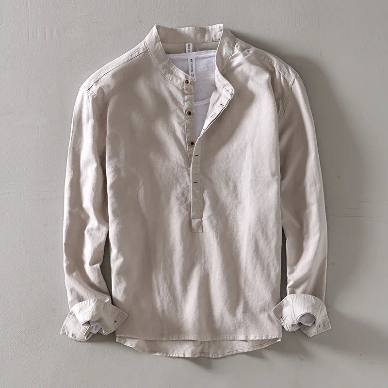 Linen Mandarin Shirt