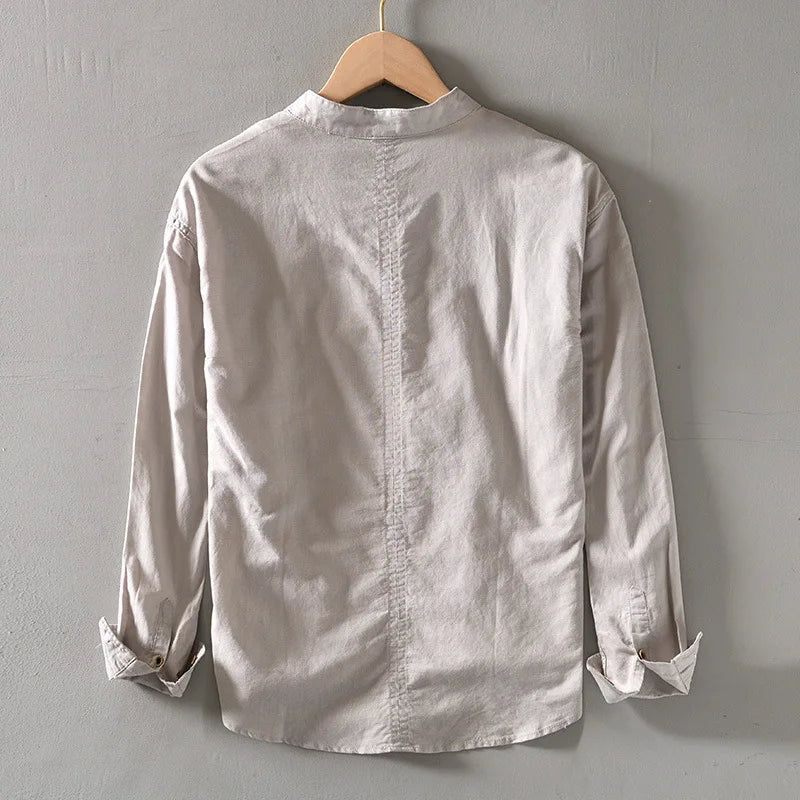 Linen Mandarin Shirt