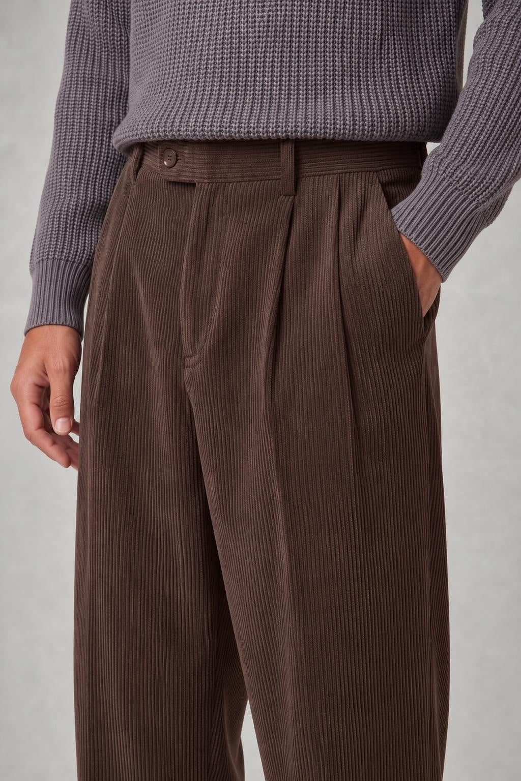 Harry | Pleated Wide-Leg Corduroy Trousers — studio_closeup — Charles [3a8f5642-4ac9-46ca-9fb1-925dff2f749a]