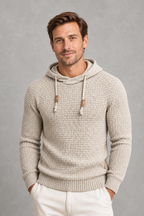 Joseph | Textured Drawstring Knit Hoodie — studio_front — Charles [543be4a7-e227-470f-84d5-86d6b108cc4c]