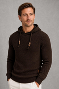 Joseph | Textured Drawstring Knit Hoodie — studio_three_quarter — Charles [33a913d0-5afc-442d-814b-4f418a5564c0]