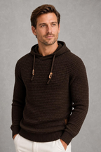 Joseph | Textured Drawstring Knit Hoodie — studio_three_quarter — Charles [33a913d0-5afc-442d-814b-4f418a5564c0]