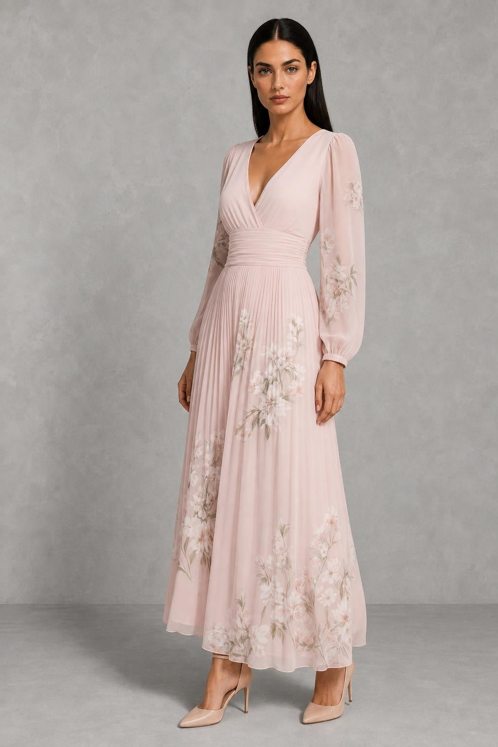 Prescela | Floral Midi Dress — studio_three_quarter — Helena [480d1293-4884-4953-882b-ccf6463b3afd]