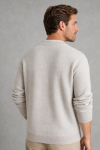 Max | Button-Neck Plain Knit Jumper — studio_back — Charles [6784e32c-7f04-424f-99fb-357a4bfd32f9]