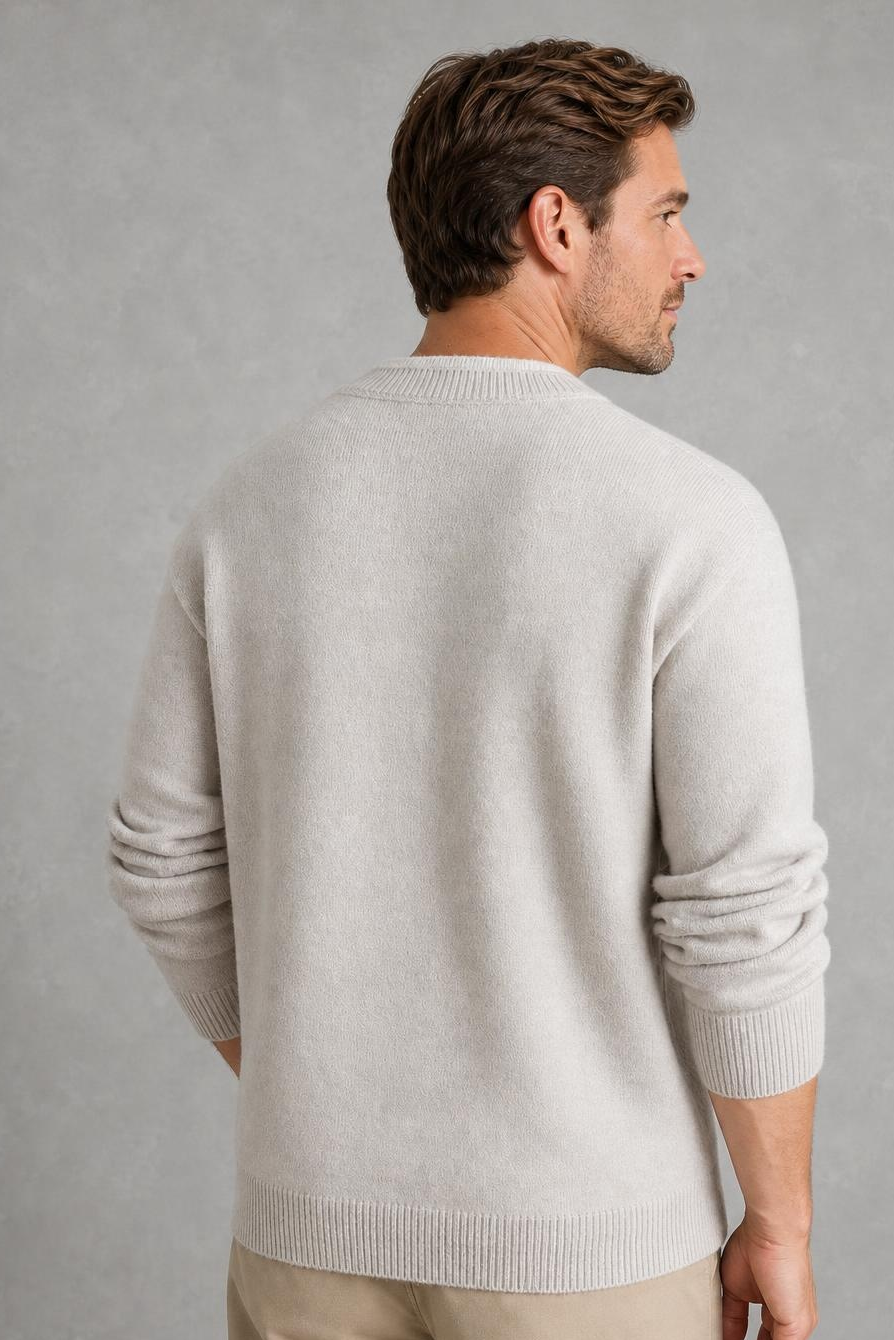 Max | Button-Neck Plain Knit Jumper — studio_back — Charles [6784e32c-7f04-424f-99fb-357a4bfd32f9]