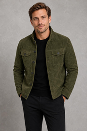 Dylan | Faux-Suede Button-Front Jacket — studio_front — Charles [91e2d072-2aff-4012-a096-4fbc4a894cbf]
