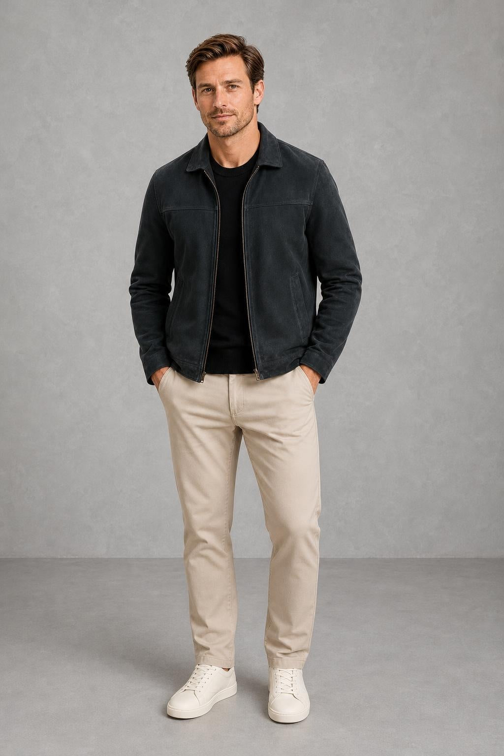 Connor | Panel-Seam Zip-Front Jacket — lifestyle — Charles [65f3deaf-f425-4a4e-824e-15cf5a5c87de]