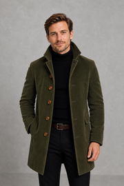 Callum | Stand-Collar Button-Front Coat — studio_front — Charles [d28fe510-8925-4d43-971c-13621206d68a]