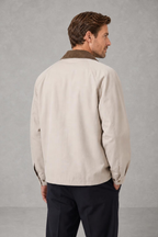 Charlie | Contrast-Collar Button-Front Jacket — studio_back — Charles [225a3d11-e5dd-4467-98a3-3f04aab14328]