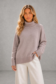 Eleanor | Drop-Shoulder Roll-Neck Jumper — studio_front — Sofia [4269508e-4eb4-4b5a-885a-8be3dd4b5bc6]
