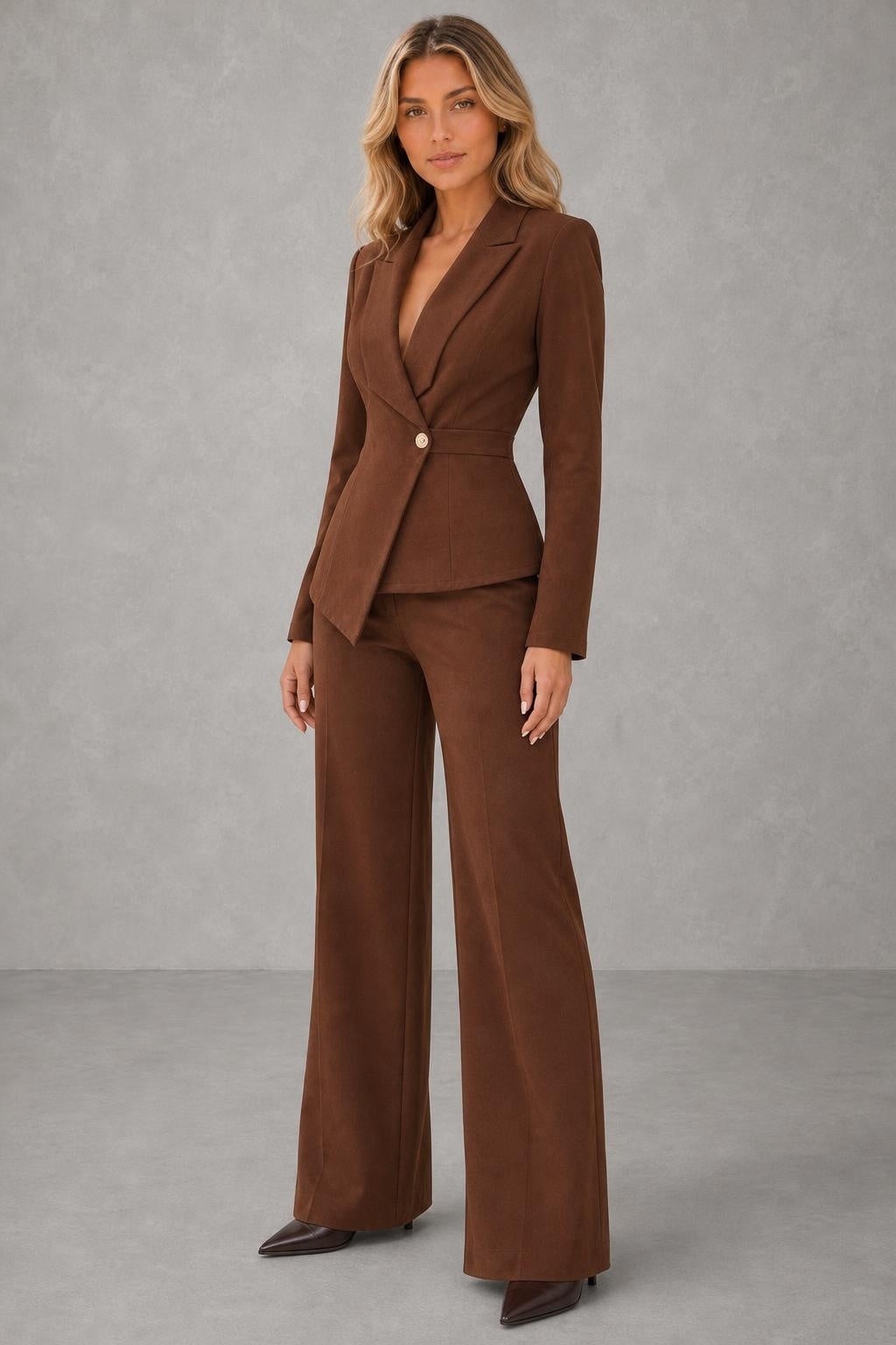 Emma | Shaped-Waist Wide-Leg Trouser Suit — studio_three_quarter — Sofia [7db7dbe1-b207-44d0-a794-26aa29ce3221]