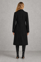 Ellie | Longline Double-Breasted Coat — studio_back — Sofia [2630ce2b-762f-4a16-8d4b-6b4bea2c9d6c]