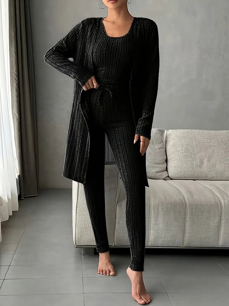 Lounge Edit 3-Piece Ribbed Set