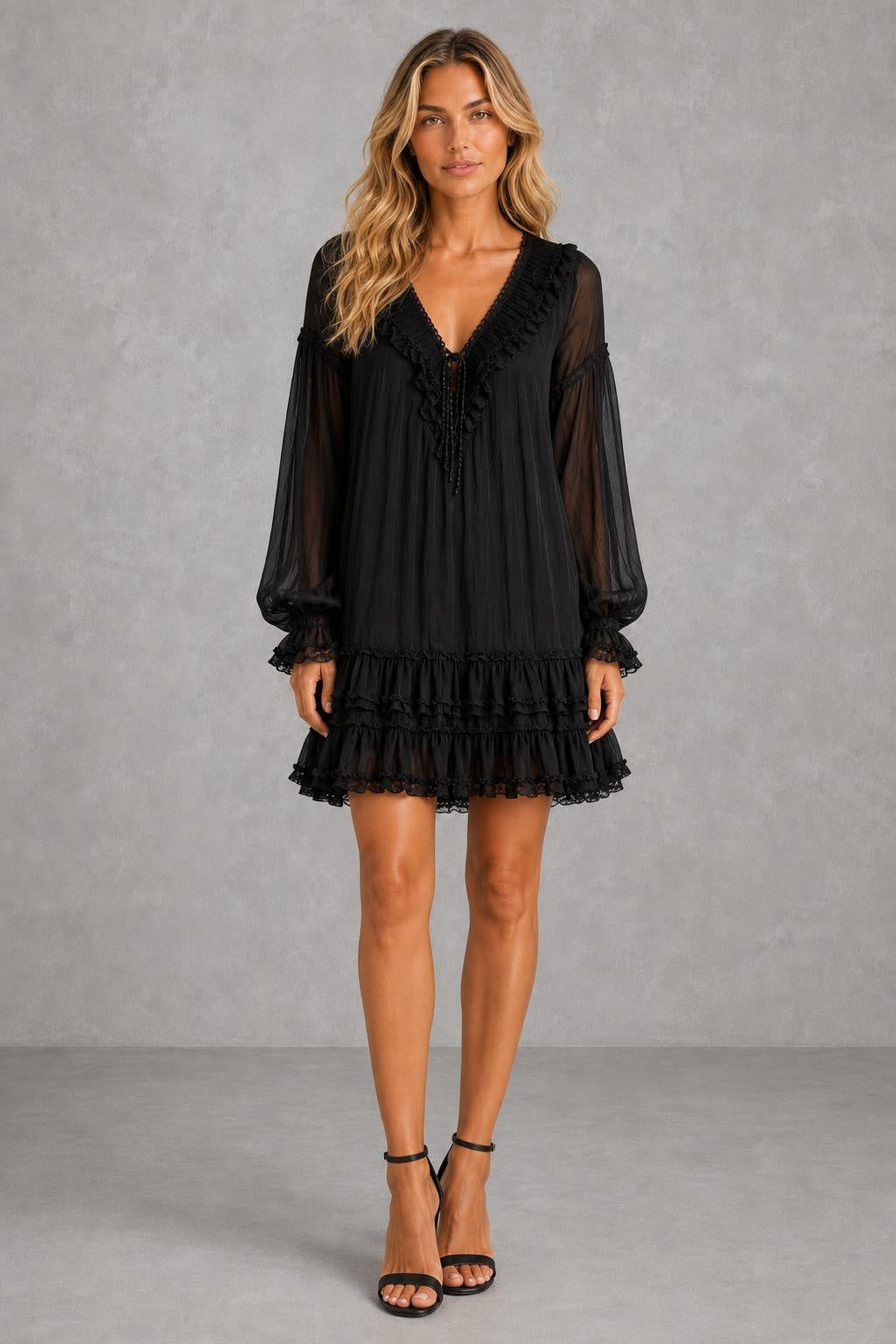 Oriella™ | Mini Dress — studio_front — Sofia [d0c92429-4bf8-4d48-93e9-fa99a3f97523]