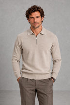 Noah | Polo-Collar Quarter-Zip Jumper — studio_front — James [20379617-04bb-476d-8b28-87437ffc61be]